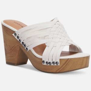 Lucky Brand Women's White Woven Sandals